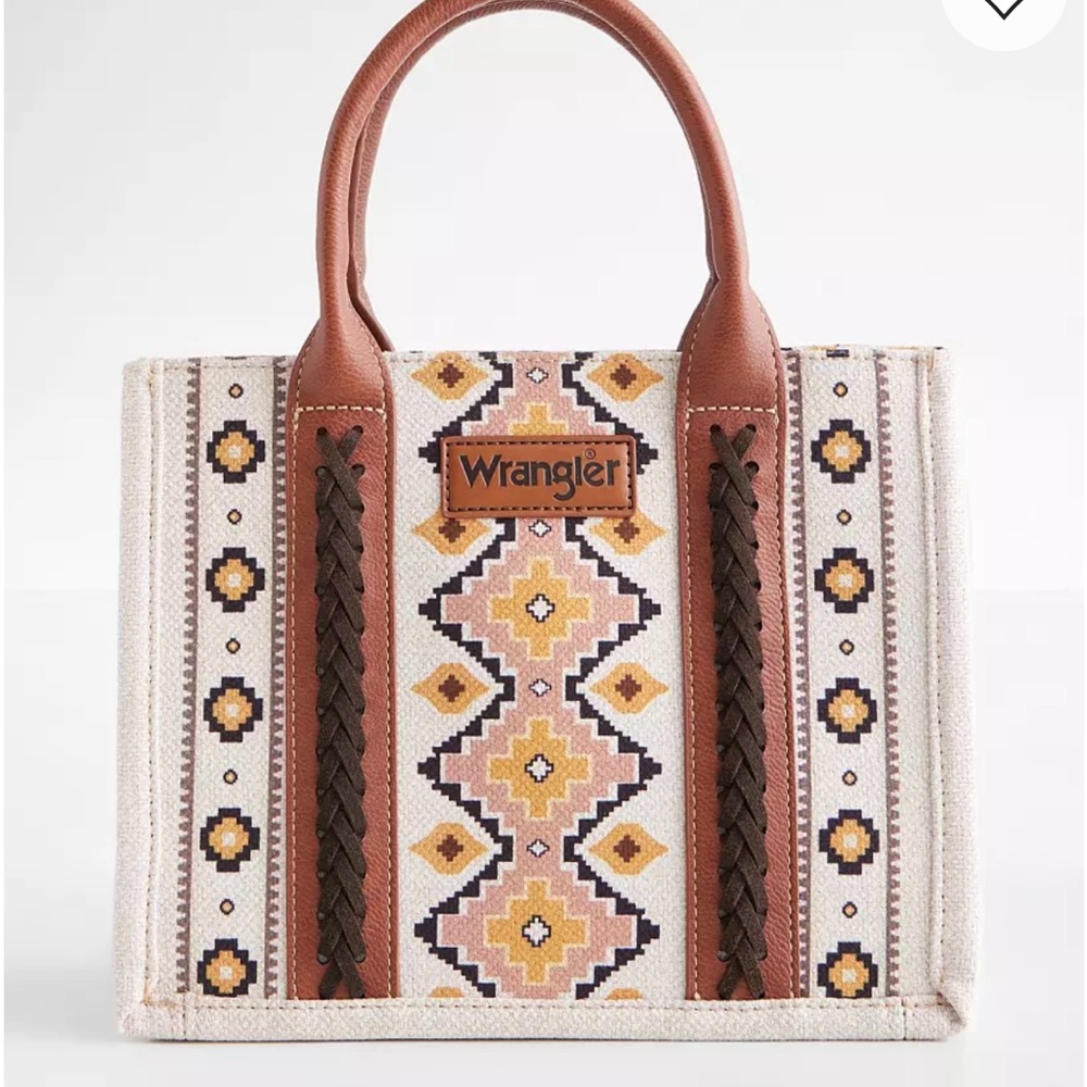 Wrangler Women's Tan and Brown Patterned Tote